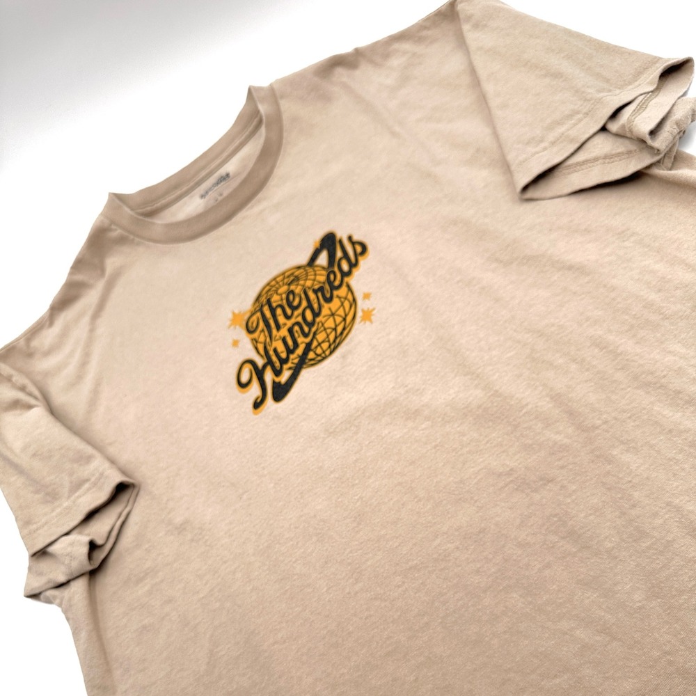 The Hundreds Adam Bomb Tee Mens 2XL Beige Y2K Streetwear Skate LA Graphic